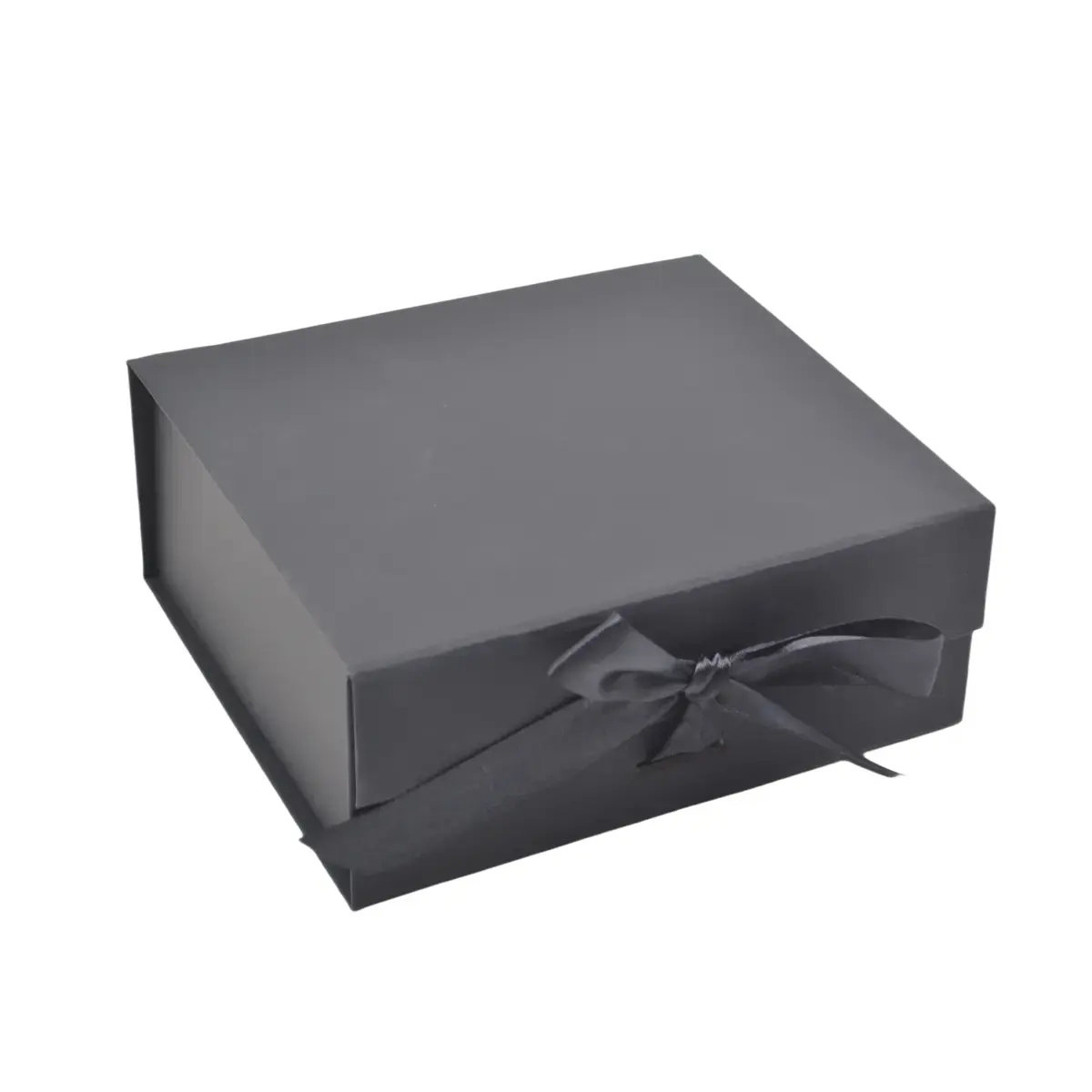 Boites cadeaux carton pliables noires avec ruban 33,5x26x15cm – Paquet de 5 - Boites cadeaux carton pliables