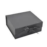 Boites cadeaux carton pliables noires avec ruban 33,5x26x15cm – Paquet de 5 - Boites cadeaux carton pliables