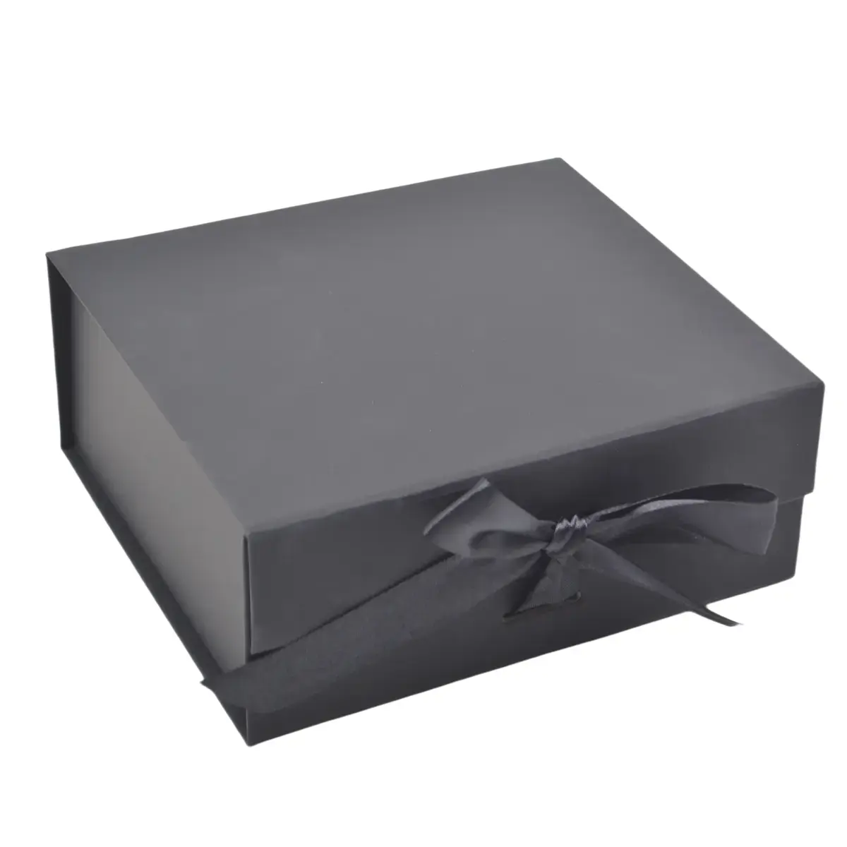 Boites cadeaux carton pliables noires avec ruban 39x28x17,5cm – Paquet de 5 - Boites cadeaux carton pliables