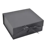Boites cadeaux carton pliables noires avec ruban 39x28x17,5cm – Paquet de 5 - Boites cadeaux carton pliables