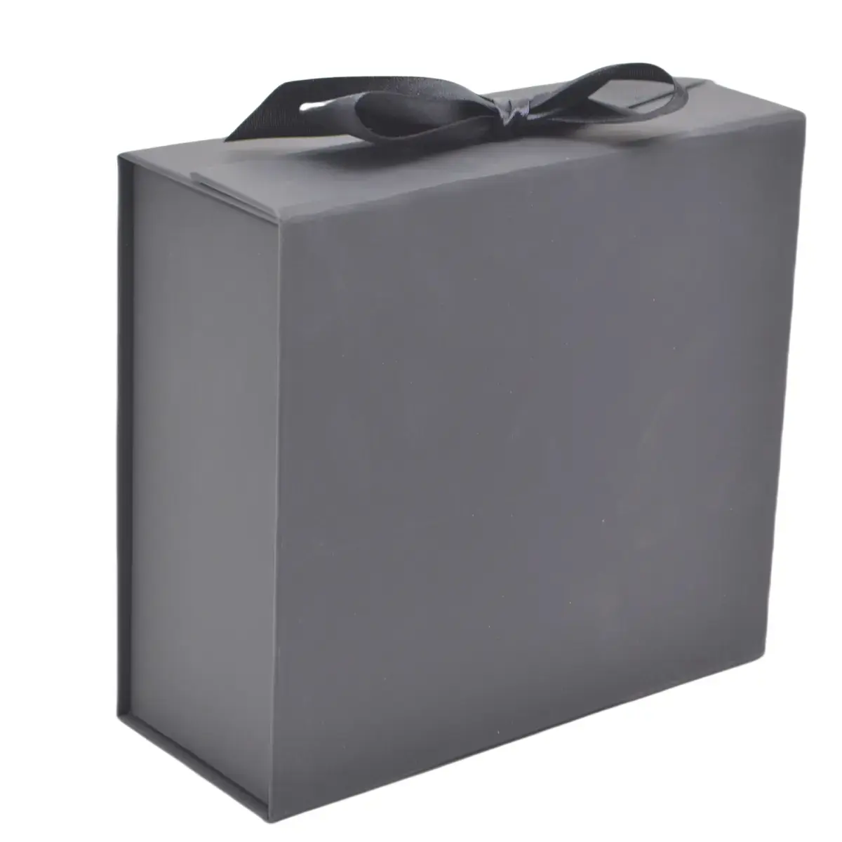 Boites cadeaux carton pliables noires avec ruban 39x28x17,5cm – Paquet de 5 - Boites cadeaux carton pliables-2