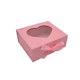 Boites cadeaux carton roses avec fenêtre cœur et ruban 20x18,2x8cm – Paquet de 5 - Sacs cadeaux Saint-Valentin, Pochettes cadeaux Saint-Valentin