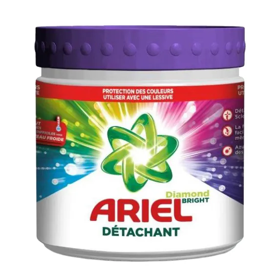 Poudre détachante ARIEL Diamond Bright 500 g – Détachant poudre linge de couleur - Lessives professionnelles, Assouplissants linge