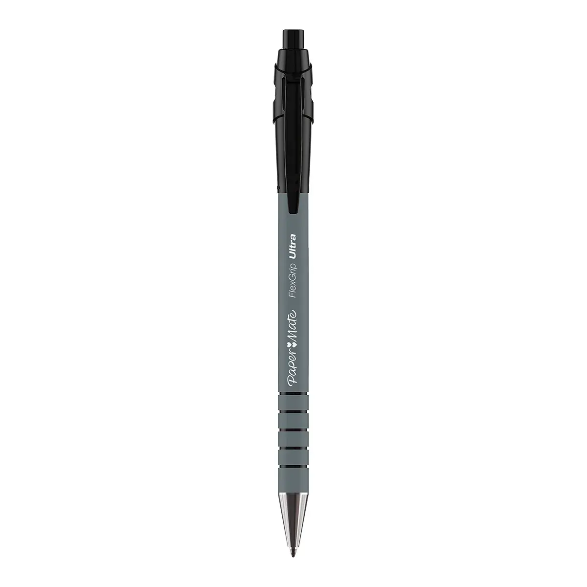 Stylo bille Papermate Flexgrip Ultra noir rétractable pointe moyenne 1 mm - Pack de 5 - Stylos billes-3
