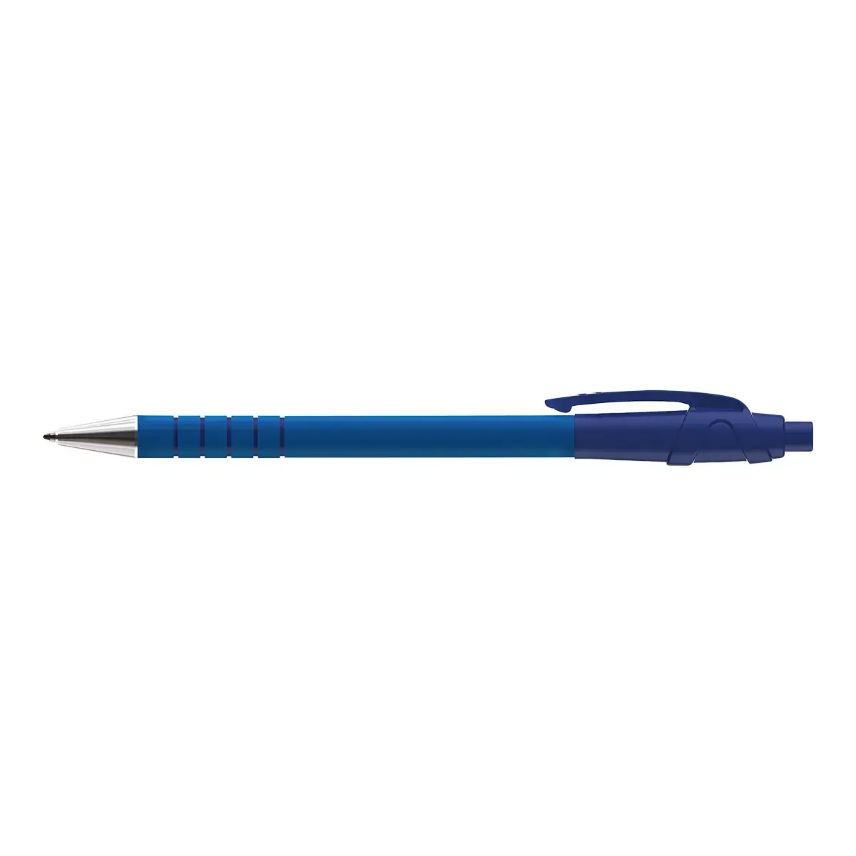 Stylo bille Papermate Flexgrip Ultra bleu rétractable pointe moyenne 1 mm - Pack de 5 - Stylos billes-3