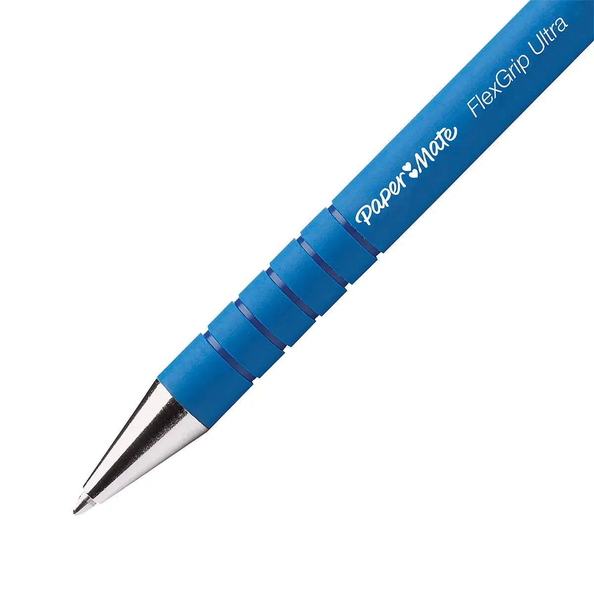 Stylo bille Papermate Flexgrip Ultra bleu rétractable pointe moyenne 1 mm - Pack de 5 - Stylos billes-4