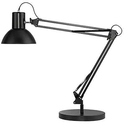 Lampe de bureau LED Unilux Success pince et socle noire - Luminaires bureau, Ergonomie bureautique 