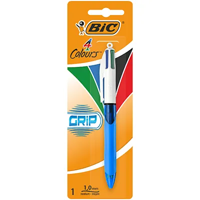 Stylo bille BIC 4 Couleurs Grip Rétractable - Stylos billes-3