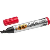 Marqueur permanent BIC Marking 2300 Ecolutions pointe biseautée Rouge – Lot de 12
