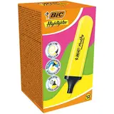 Surligneur plat BIC Marking Flat Jaune Fluo - Boîte de 12 - Surligneurs