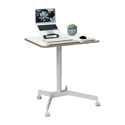 Bureau de coworking assis-debout manuel Leitz Ergo blanc 80×60 cm + H 75–114 cm - Bureaux, Tables de travail-3