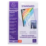 Couverture de reliure PVC transparent A4 20/100e - Plat de couverture - Paquet de 25 - Relieuses