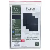 Couverture pour reliure grain cuir A4 Exacompta - Couverture de présentation - Noir - Paquet de 25