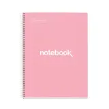 Bloc note Notebook A4 Emotion 80F Quadrillé 5x5 90g - Rose - Cahiers et blocs notes