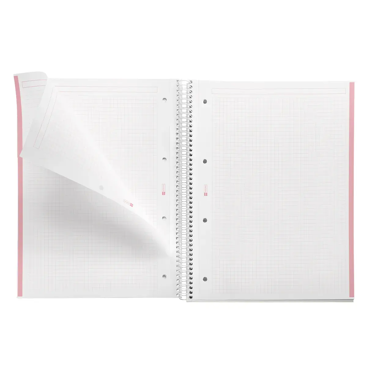 Bloc note Notebook A4 Emotion 80F Quadrillé 5x5 90g - Rose - Blocs notes, Cahiers-2