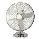 Ventilateur de table 30 cm 35W chrome inclinable 3 vitesses - Ventilateur à poser - Ventilateurs