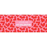Affiche Saint Valentin Rose/Rouge/Coeurs 84 x 30 cm - Affiche vitrine - Affiches St Valentin