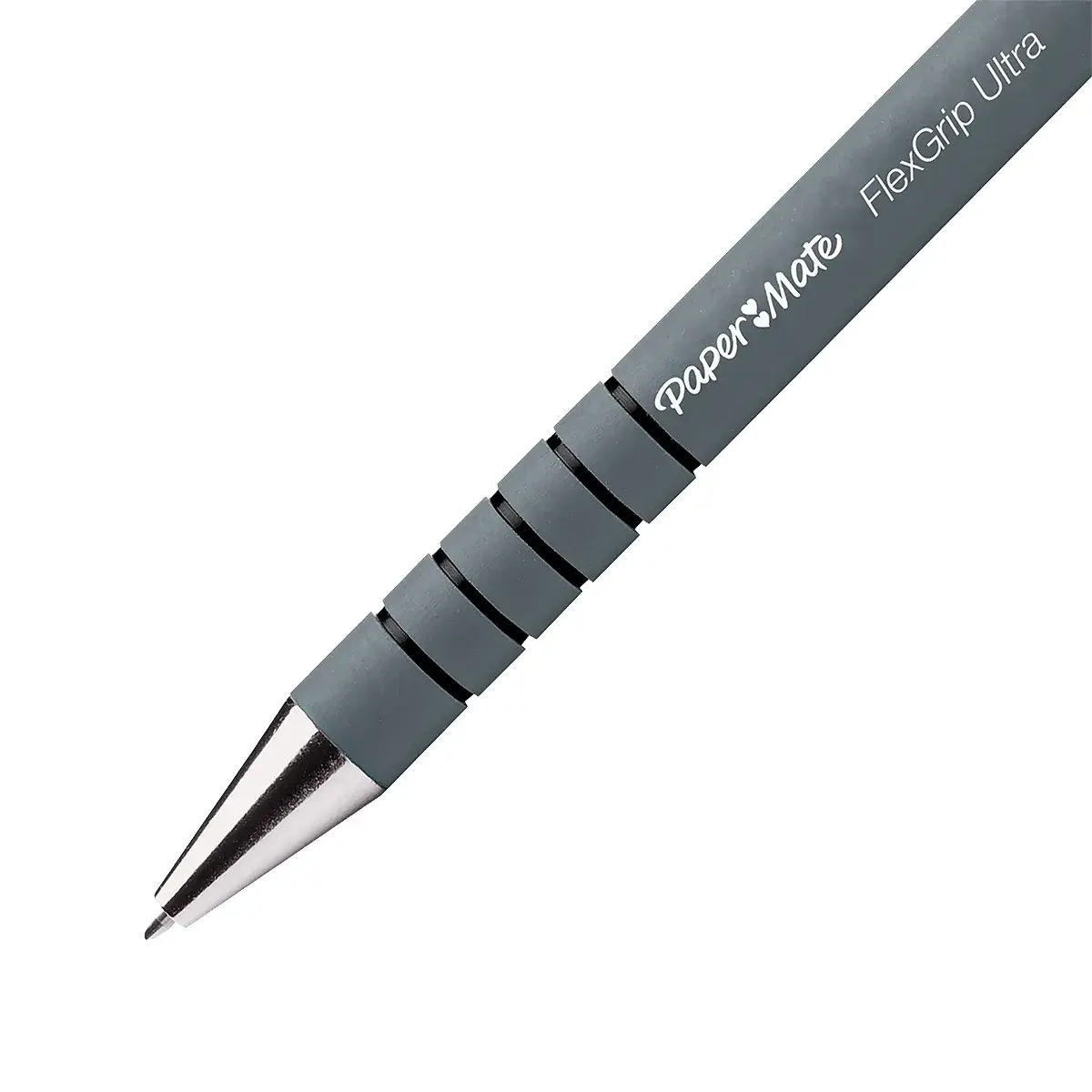 Stylo bille Papermate Flexgrip Ultra noir rétractable pointe moyenne 1 mm - Pack de 12 - Stylos billes-4