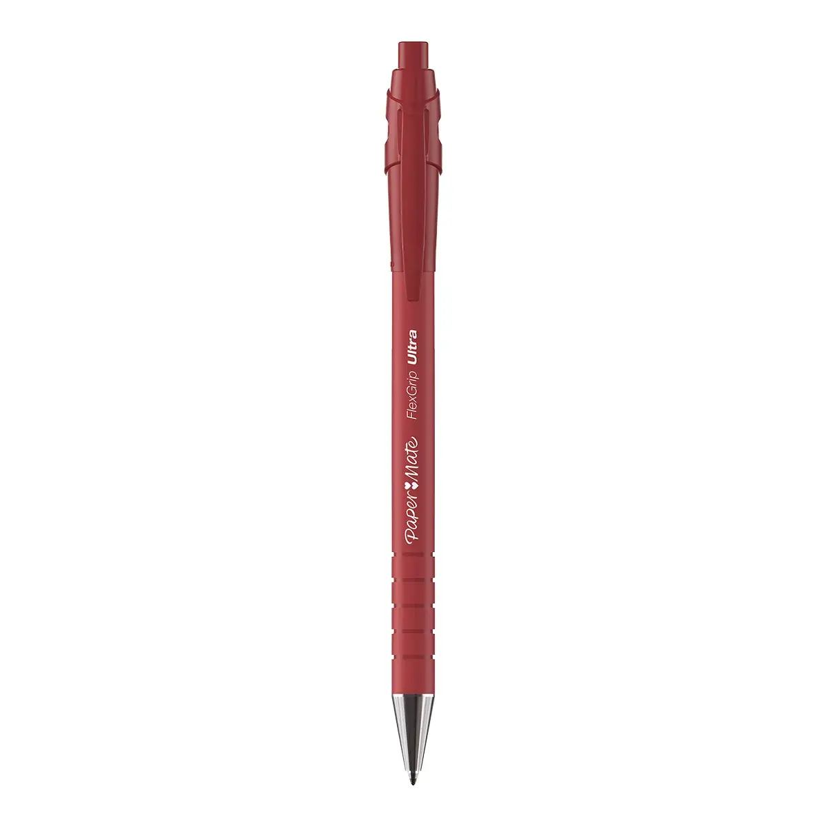 Stylo bille Papermate Flexgrip Ultra Rouge rétractable pointe moyenne 1 mm - Pack de 12 - Stylos billes-2
