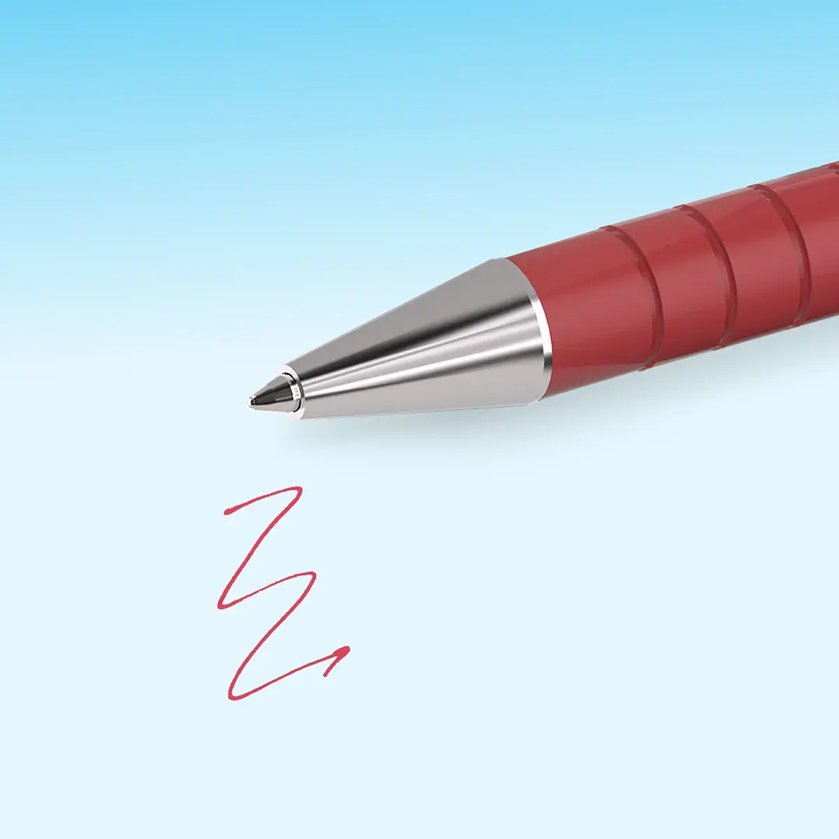 Stylo bille Papermate Flexgrip Ultra Rouge rétractable pointe moyenne 1 mm - Pack de 12 - Stylos billes-6