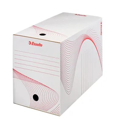 Boîte à archives carton Esselte Boxy A4 200 mm - Blanc – Paquet de 25 - Boîtes archives, Boîtes de transfert