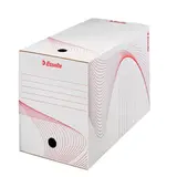 Boîte à archives carton Esselte Boxy A4 200 mm - Blanc – Paquet de 25 - Boîtes archives, Boîtes de transfert