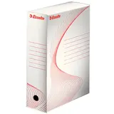 Boîte à archives carton Esselte Boxy A4 100 mm - Blanc – Paquet de 25