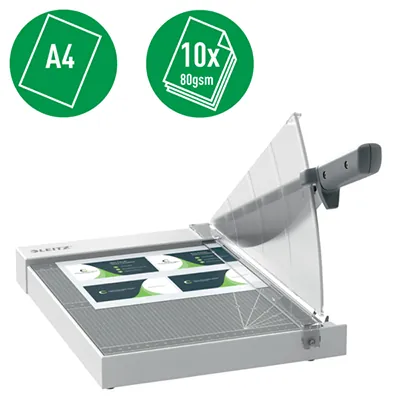 Guillotine papier A4 Leitz Precision Home Office - 10 feuilles - Guillotines papier, Rogneuses papier, Plaques de découpe-2