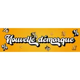 Affiche NOUVELLE DÉMARQUE pop 80 x 25 cm papier ½ mat 170g - pour vitrines et corners de soldes mode - Affiches démarques