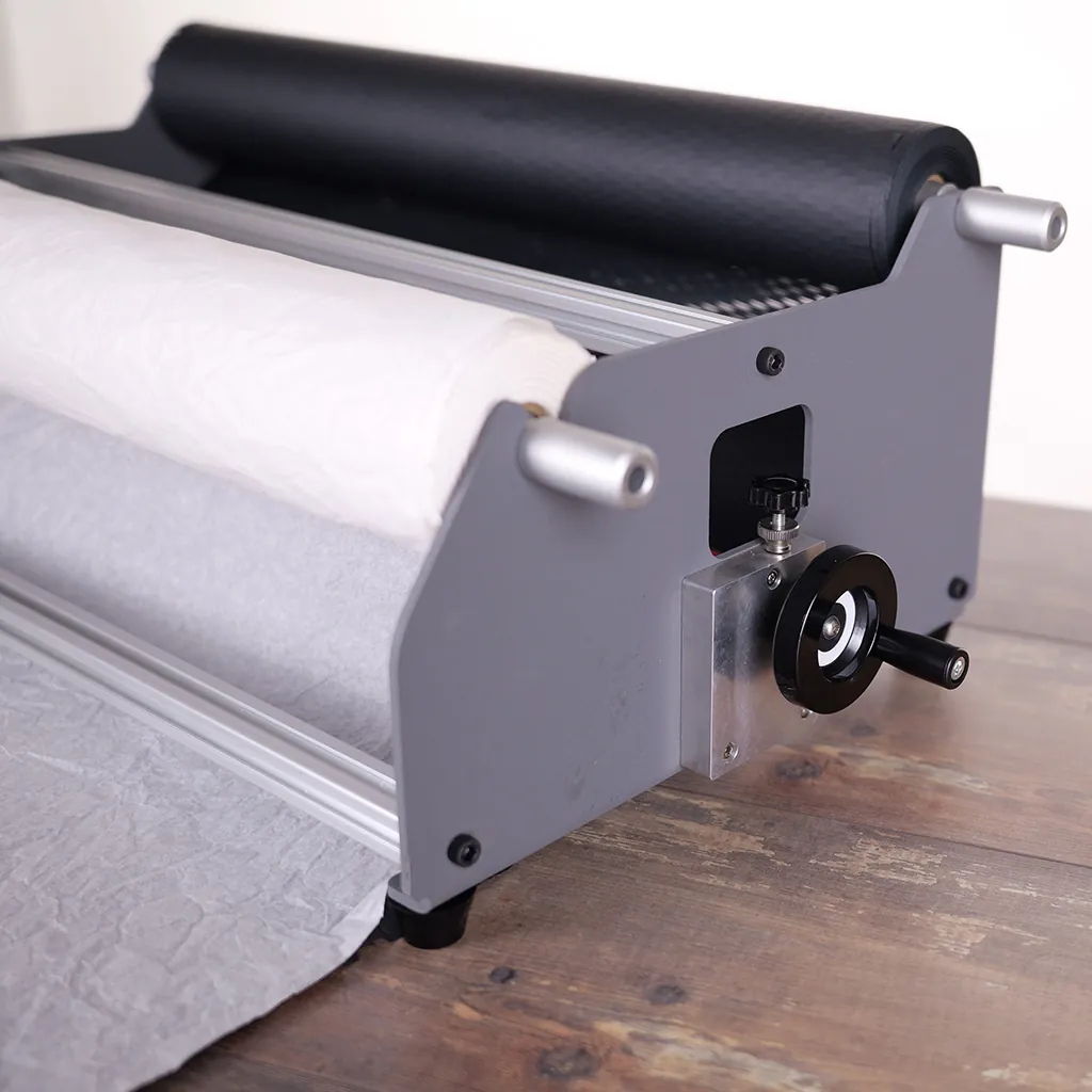 Dévidoir de comptoir pour bobine papier 2 rouleaux 50 cm - Dérouleur de table - Dérouleur papier - Dérouleurs papiers, Dévidoirs bolducs-3