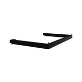 Barre guidon de penderie noire sablée L 47,8 x P 30 cm pour barre de charge - Ligne Store noir Sablé pas de 25 mm