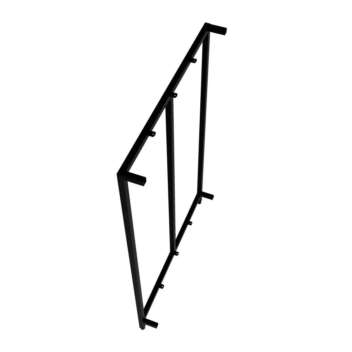 Cadres Latéraux Ligne Square 25 Noir Sablé H.133 cm - Lot de 2 - Ligne Square 25 noir-3