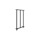 Cadre de Milieu pour Module Central Square Noir Sablé H.133 cm - Ligne Square 25 noir