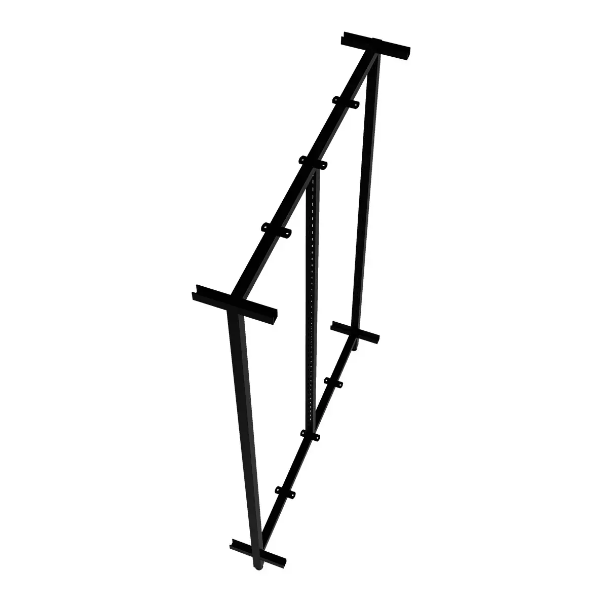 Cadre de Milieu pour Module Central Square Noir Sablé H.133 cm - Ligne Square 25 noir-3