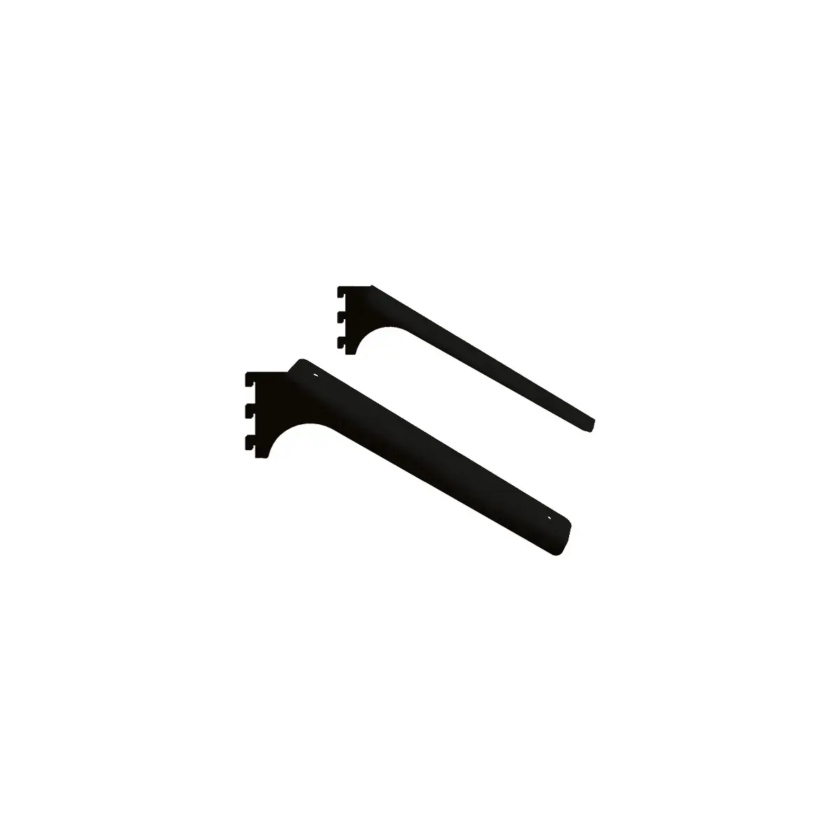 Consoles Inclinées Square Noir Sablé L.28 cm - Lot de 2 - Ligne Square 25 noir