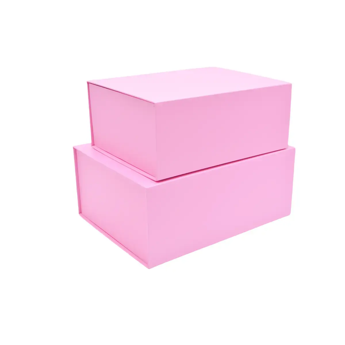 Boîte cadeau pliable rose 33x25,5x14cm – Paquet de 5 - Boites cadeaux carton pliables-3