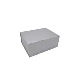 Boîte cadeau pliable argent 29x22x12cm – Paquet de 5 - Boites cadeaux carton pliables