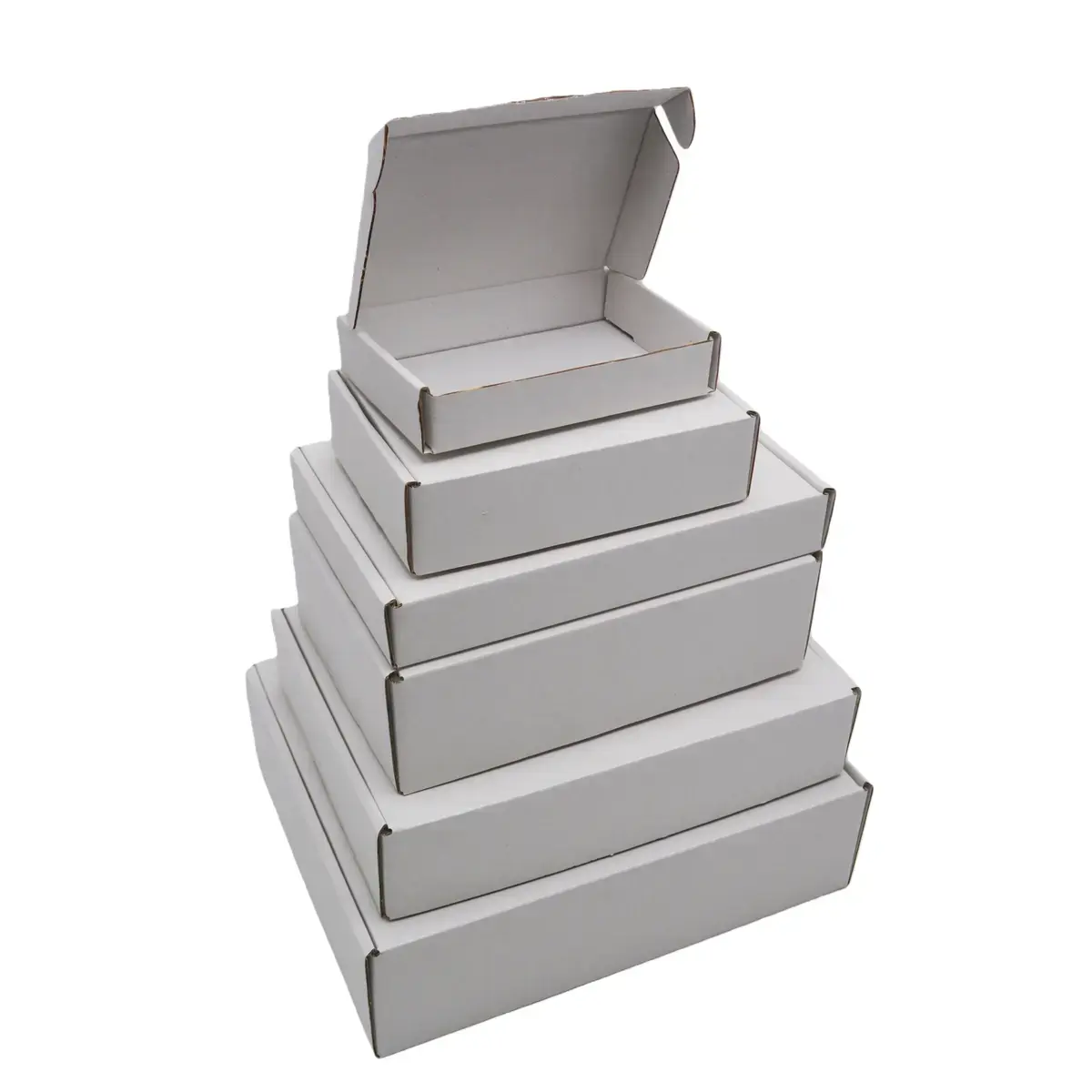 Carton d'expédition blanc 13x8,5x2,6 cm – Boîte carton kraft renforcé 355g – fermeture sans adhésif - Lot de 20 - Cartons d'expédition, Boîtes carton-3