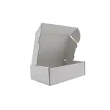 Carton d’expédition blanc 23 x 16,3 x 5 cm simple cannelure 365 g/m² – Boîte postale kraft blanc– Lot de 20