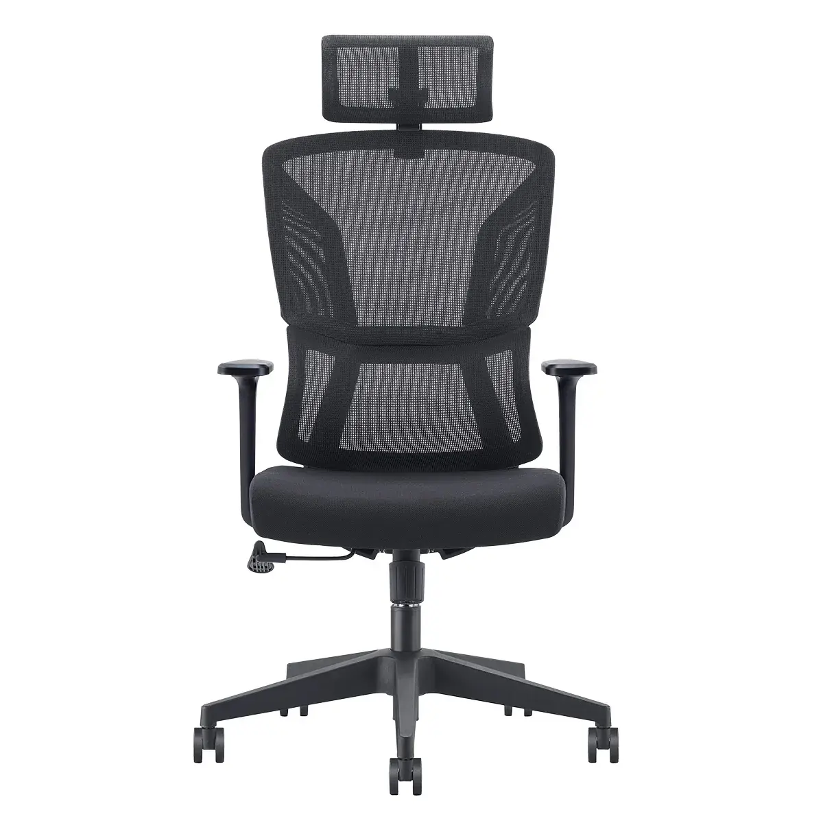 Fauteuil de bureau ergonomique haut dossier avec appui‑tête 520 Noir - Dossier résille, soutien lombaire, charge 110 kg - Sièges de bureaux, Fauteuils de bureaux