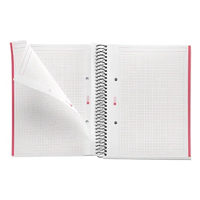 Cahier à spirale Miquelrius 5/5 - A5 - Rouge - 14,8 x 21 cm - Cahiers et blocs notes-2