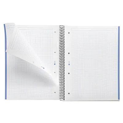 Cahier à spirale Miquelrius 5/5 - A4 - Bleu - L 21 x H 29,7 cm - Cahiers et blocs notes-2