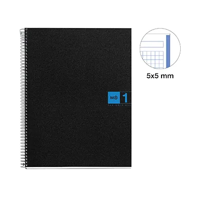 Cahier à spirale Miquelrius 5/5 - A4 - Bleu - L 21 x H 29,7 cm - Cahiers et blocs notes-4