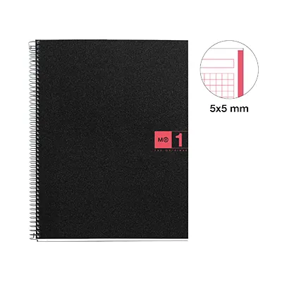 Cahier à spirale Miquelrius 5/5 - A4 - Rouge - L 21 x H 29,7 cm - Cahiers et blocs notes-4