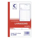 Carnet de livraison Manifold Elve 50 dupli A5 210x140mm - Carnet autocopiant - Livraisons