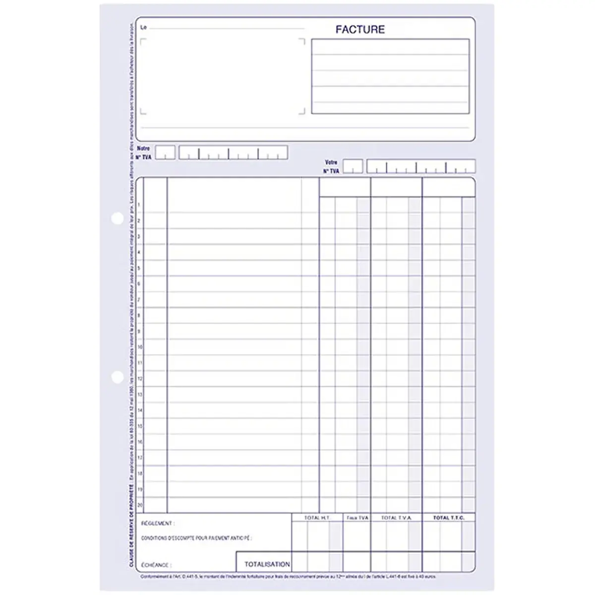 Facturier - Carnet de Factures Elve Format A5 210 x 140 mm 50 pages - Factures-2