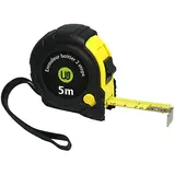 Mètre ruban 5 mètres bi-matière Wonday noir/jaune - Règles et traces lettres