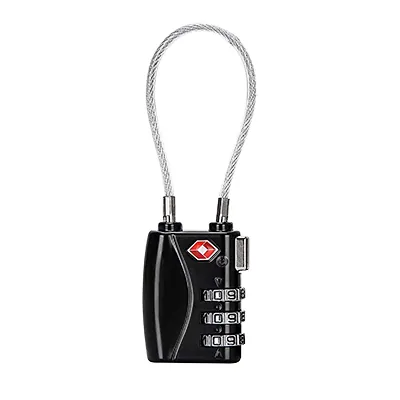 Cadenas à Câble Souple TSA 35mm - Combinaison 3 Chiffres - Boîtes à clés et cadenas