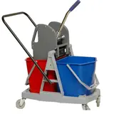 Chariot de lavage 2 seaux de 17,5 L avec presse verticale – Chariot de ménage - Entretien sols