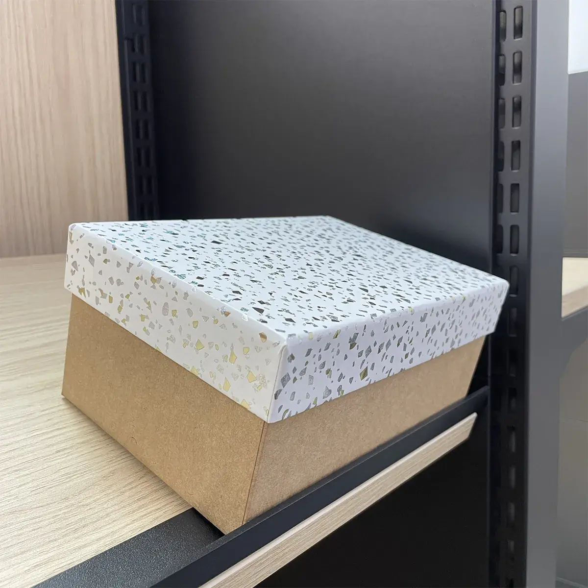 Frontale métallique Square pour tablette L 100 cm blanc sablé - Ligne Square 25 blanc-2